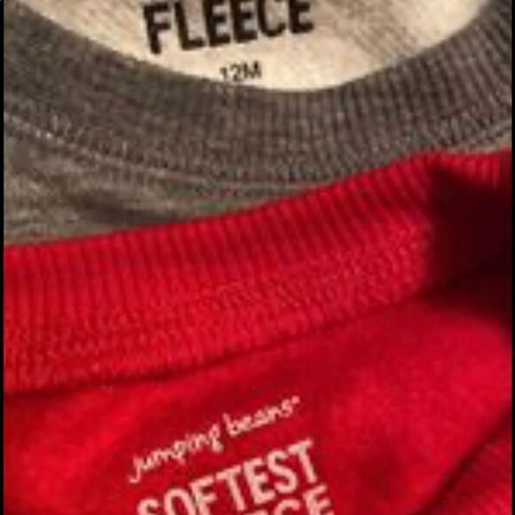 JUMPING BEANS BABY BOY 12Months Soft Fleece Tops. Price is for both - Picture 5 of 5